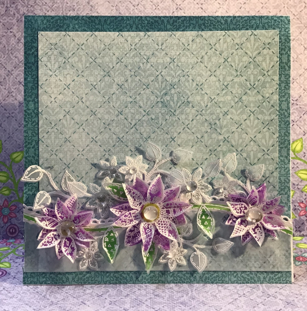 Purple patchwork daisies