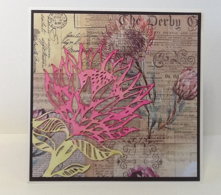 Protea layers - 5-minute card