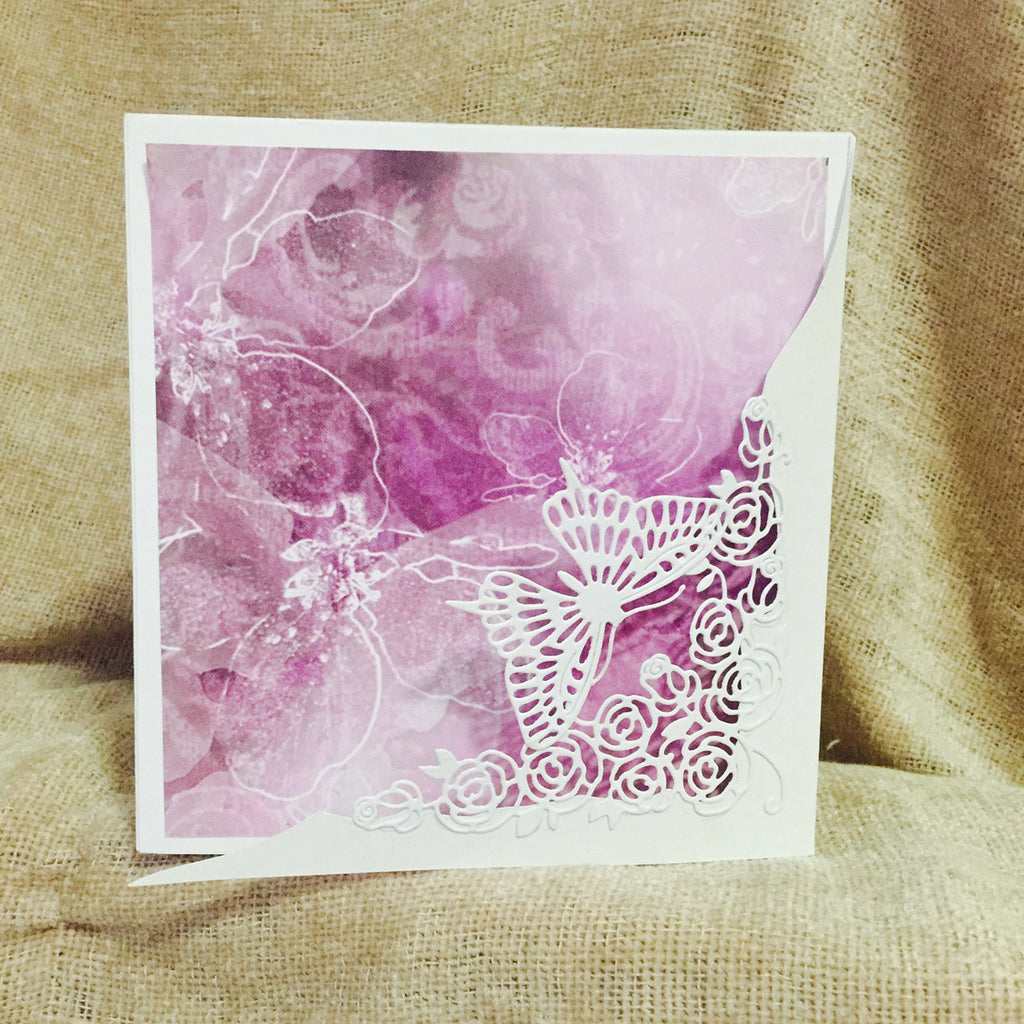 Butterfly rose corner