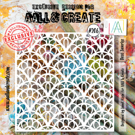 AALL & Create stencil - Deco sunrise AALL-PC-206