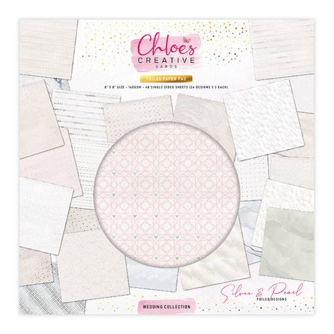 Chloes Creative Cards Foiled Paper Pad (8 x 8) - Wedding collection