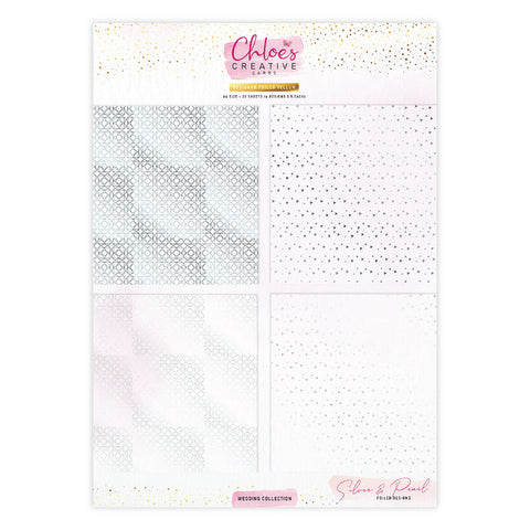Chloes Creative Cards Designer foiled vellum - Wedding collection 0- 20 A4 sheets