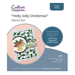 Crafters Companion multi stencils - Holly jolly Christmas