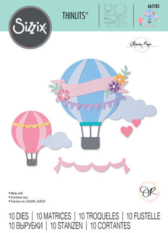Sizzix thinlets die set - Hot air balloon