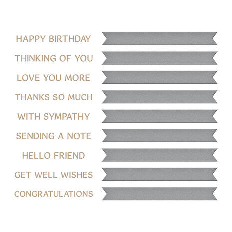 Spellbinders Glimmer Hot Foil Plate & Die - Hexi-gem sentiments GLP-406