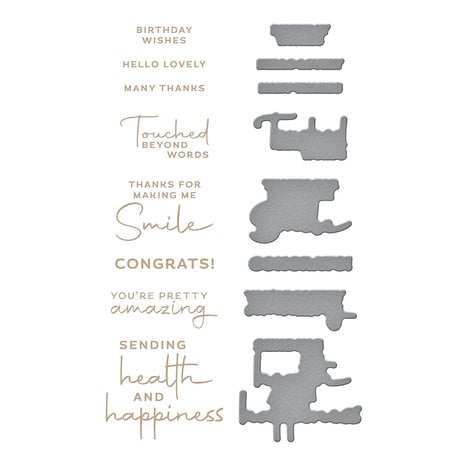 Spellbinders Glimmer Hot Foil Plate & Die - Making me smile GLP379