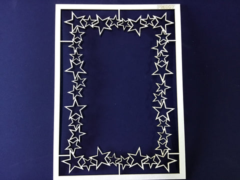 The Purple Magnolia chipboard PM007 Stars frame