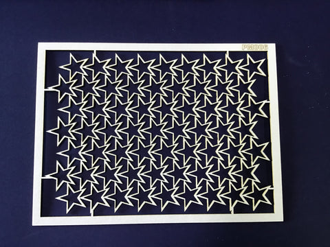 The Purple Magnolia chipboard PM006 Stars block