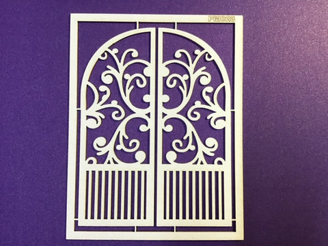 The Purple Magnolia chipboard PM028 Cast iron door