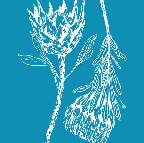 Mesh stencil - Protea duo
