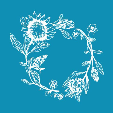 Mesh stencil - Protea whirl