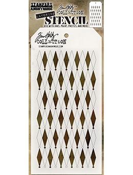 Tim Holtz layering stencil shifter diamonds