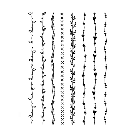 Crafty Individuals doodled borders unmounted rubber stamp set