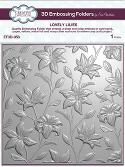 Sue Wilson 3D Embossing Folder Lovely Lilies (EF3D-058)