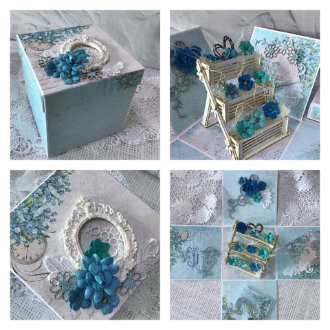 The Purple Magnolia chipboard PM002 3D flower box