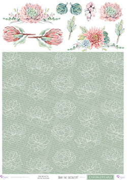 The Purple Magnolia - What the Succulent - Patterns forest green - Click picture for details
