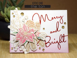 The Ton - Fresh cut poinsettia outline - clear stamps