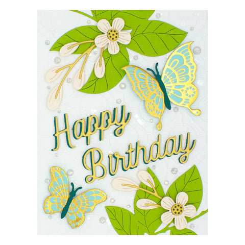 Spellbinders  Glimmer Edge Butterflies Glimmer Hot Foil Plate & Die (GLP-311)