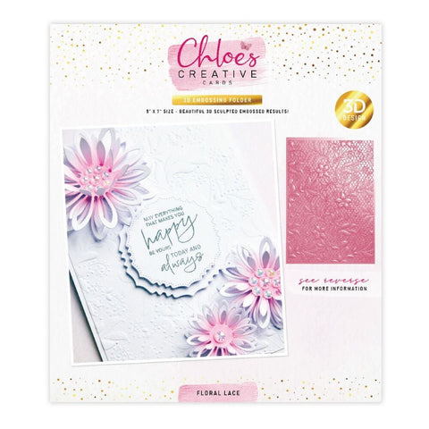 Chloes embossing folder – Floral lace - PRE-ORDER