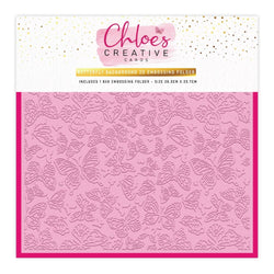 Chloes embossing folder – Butterlfy background 8x8 inch - PRE-ORDER