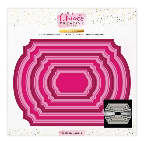 Chloes die set – Gilded rectangles 2- PRE-ORDER