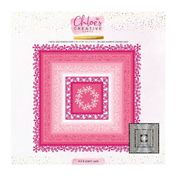Chloes Creative Cards - Metal Die Set - 8X8 Leafy Lace - PRE-ORDER