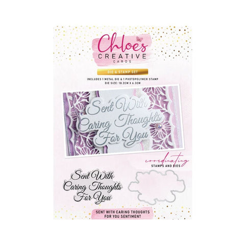 Chloes stamp and die set – Sent with caring thoughts - PRE-ORDER