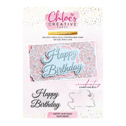 Chloes stamp and die set – Happy birthday - PRE-ORDER