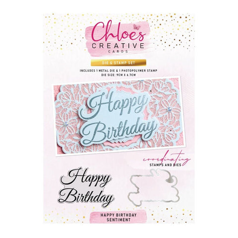 Chloes stamp and die set – Happy birthday - PRE-ORDER