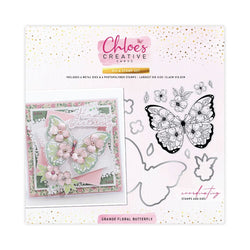Chloes Creative Cards Die & Stamp Set – Grande Floral Butterfly