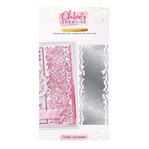 Chloes Creative Cards Metal Die Set - Floral Lace Border