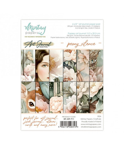 Mintay art journal book - Peony silence