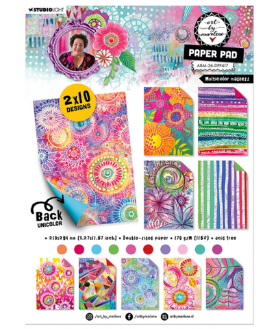 Art By Marlene (ABM) paper pad multi colour madness