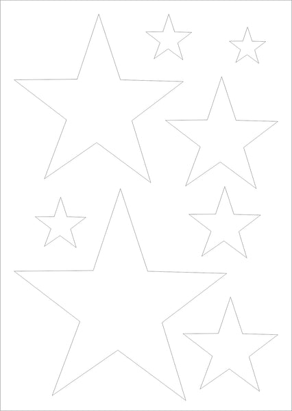 The Purple Magnolia stencil - PM-S018 - Large stars