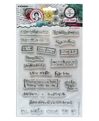 Art By Marlene Clear Stamp Crafty quotes 24 PC