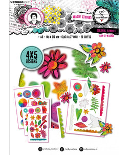 Art By Marlene washi stickers colourful elements