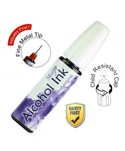 Shilpi alcohol ink with fine metal tip - Aubergine