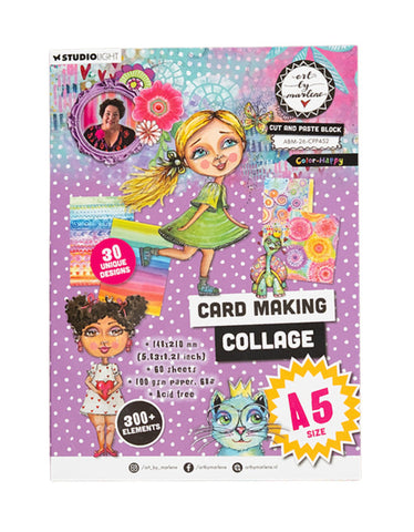 Art By Marlene (ABM) card making collage paper book  - Color-Happy A5