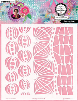 Art By Marlene (ABM) mask (stencil) - dancing lines ABM-26-MASK394