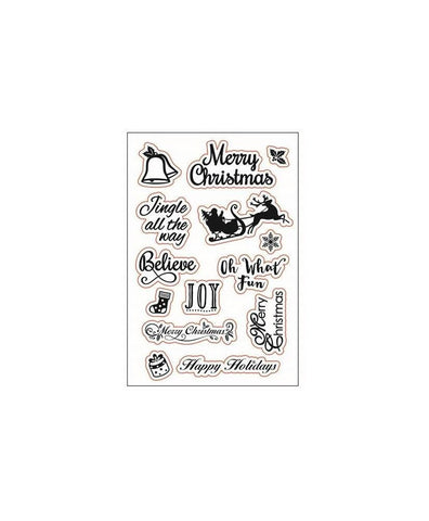 Kcraft Christmas sentiments stamp