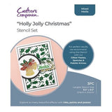 Crafters Companion multi stencils - Holly jolly Christmas