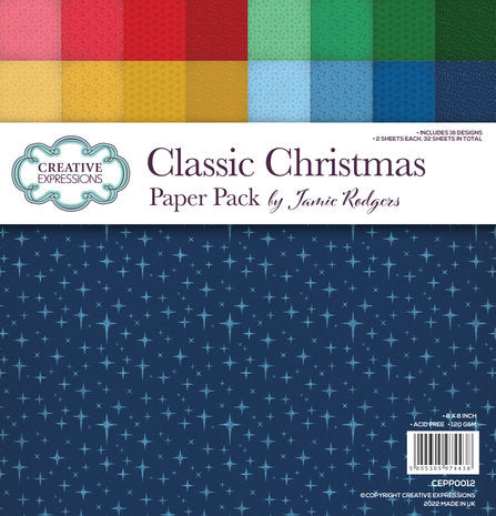 Creative Expressions  - Classic Christmas paper pack