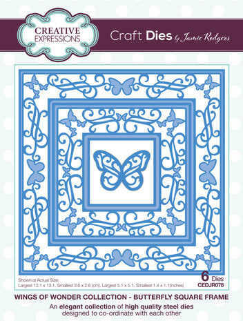 Creative Expressions  Jamie Rodgers - Wings of wonderbutterly square frame