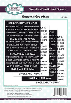 Creative Expressions Wordies Sentiment Sheets 6x8 Inch Season's greetings  (4pcs) (CEW002)