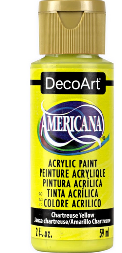 DecoArt Americana acrylic paint chartreuse yellow