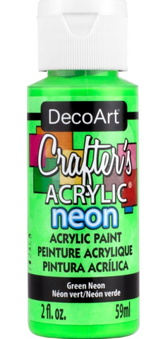 DecoArt acrylic paint green neon
