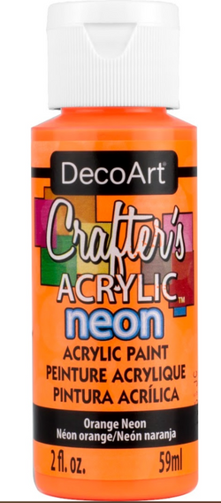 DecoArt acrylic paint orange neon