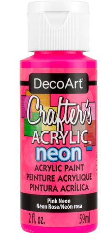 DecoArt acrylic paint pink neon