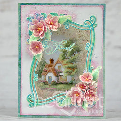 Heartfelt  Creations curvy floral frame stamp-and-die set