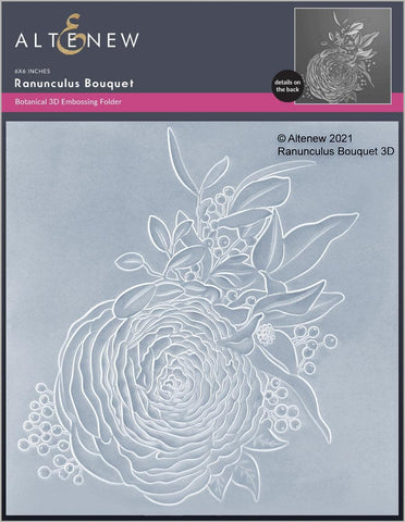 Altenew  - 3D embossing folder - Ranunculus bouquet